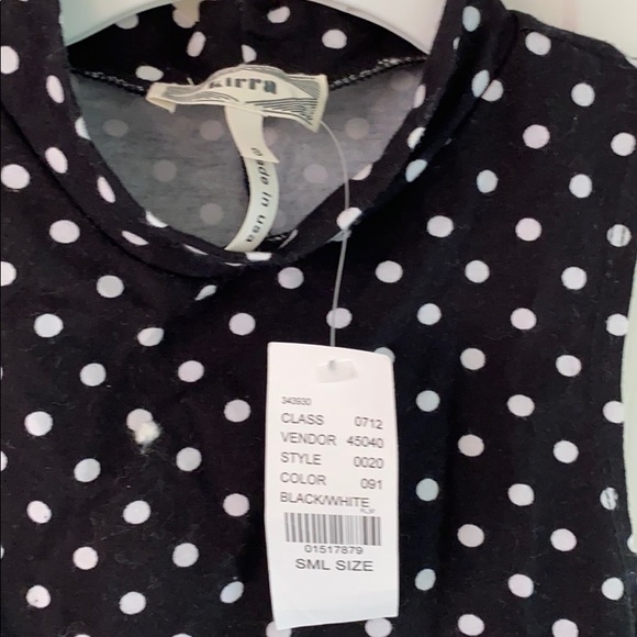 NWT black and white polka dot cropped tank - Picture 2 of 3